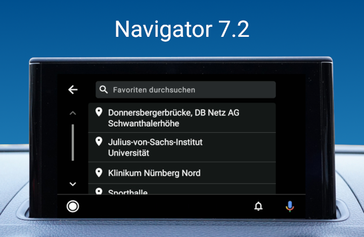 Navigator 7.2 fuer Android auf Android Auto