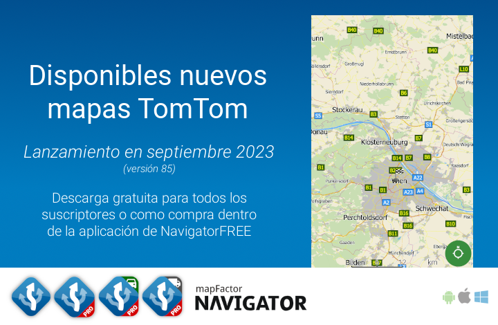 New TomTom maps for MapFactor Navigator