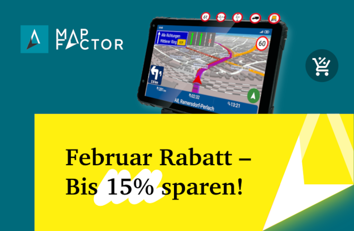 MapFactor Februar Rabatt - Sparen Sie bis 15%!