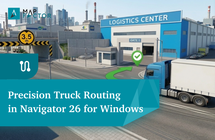 Picture PC Navigator 26 for Windows brings More Precise Truck Routing